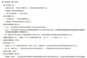 足协颁布全新《中国足球协会行为规范与道德标准